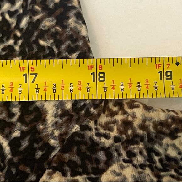 Jones New York Brown Tan Animal Print Faux Wrap Career Dress NWOT Size 8 - Picture 11 of 13